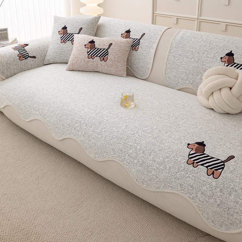 Summer New Cool Sofa Cushion Cartoon Cute Straight Leather Sofa Cover Summer Special-Shaped Sofa Seat Cushion