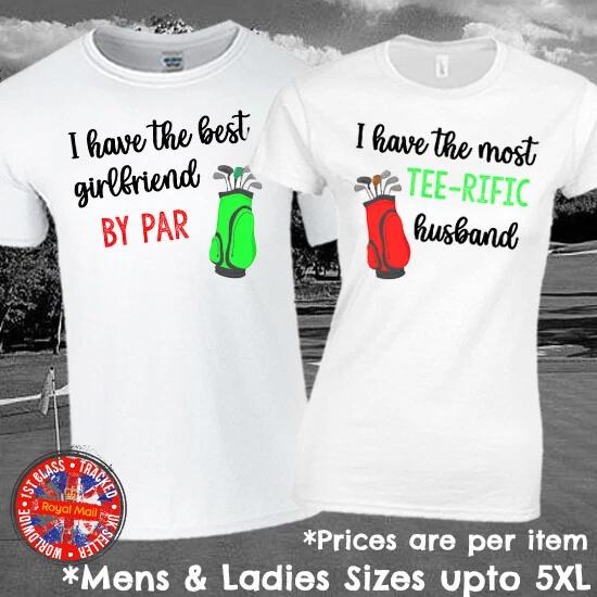 Golf Humour Matching Couples T-shirt Husband Wife Boyfriend Girlfriend 3XL