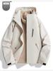 Unisex 2024 Autumn/Winter 3-in-1 Windproof Jacket: Waterproof, Fleece-Lined, Loose Fit, Casual Outerwear.