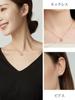 [ChicSilver] Women's Necklace, Popular, 18k Gold, Zirconia, Knot Design, Cute Triangle Accessory