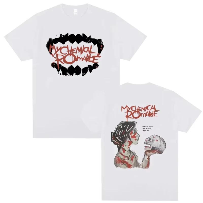 Limitiertes My Chemical Romance Punk Band T-Shirt Herren Damen Gothic Rock Oversized Streetwear Unisex Lässig Weiche Baumwolle T-Shirts Tops