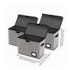 3 Pieces Cloth Storage Bin with Lid Foldable for Study Room, Dorm