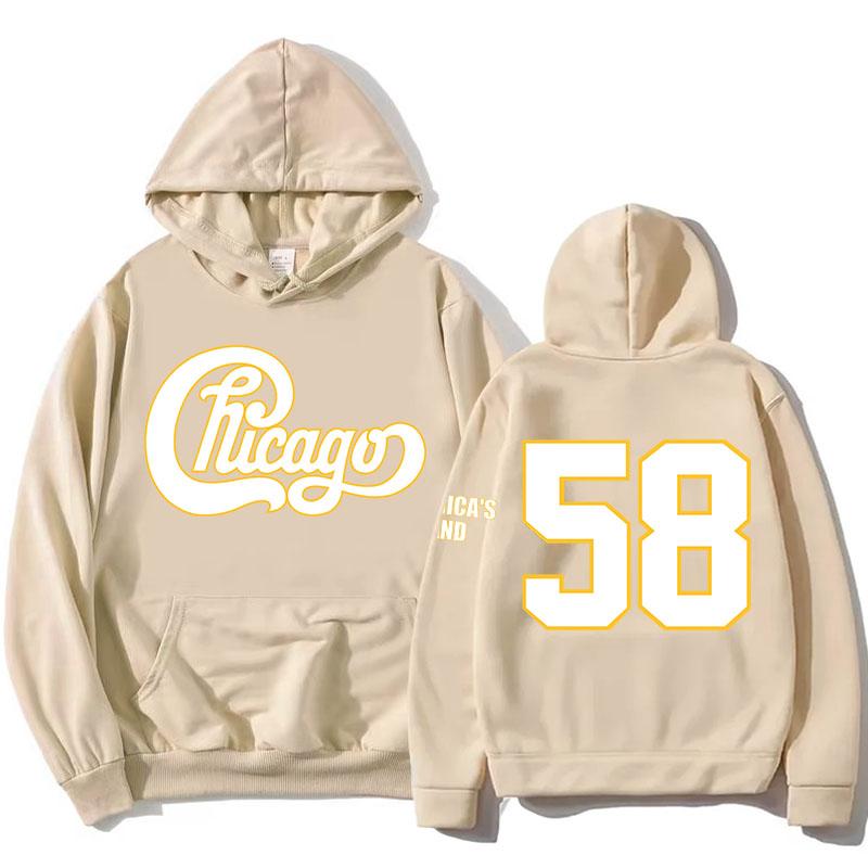 Chicago Amerikas Band Grafik Hoodies Langarm Mode Kapuzenpullover Damen Herren Kleidung Streetwear Sudaderas Print Oberteile