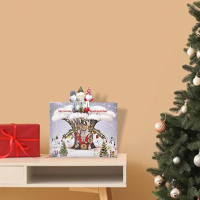 Christmas Gnome Advent Calendar 2024 24 Day Countdown Calendar with Plush Gnome Toy Dwarf Doll Set Holiday Home Decor