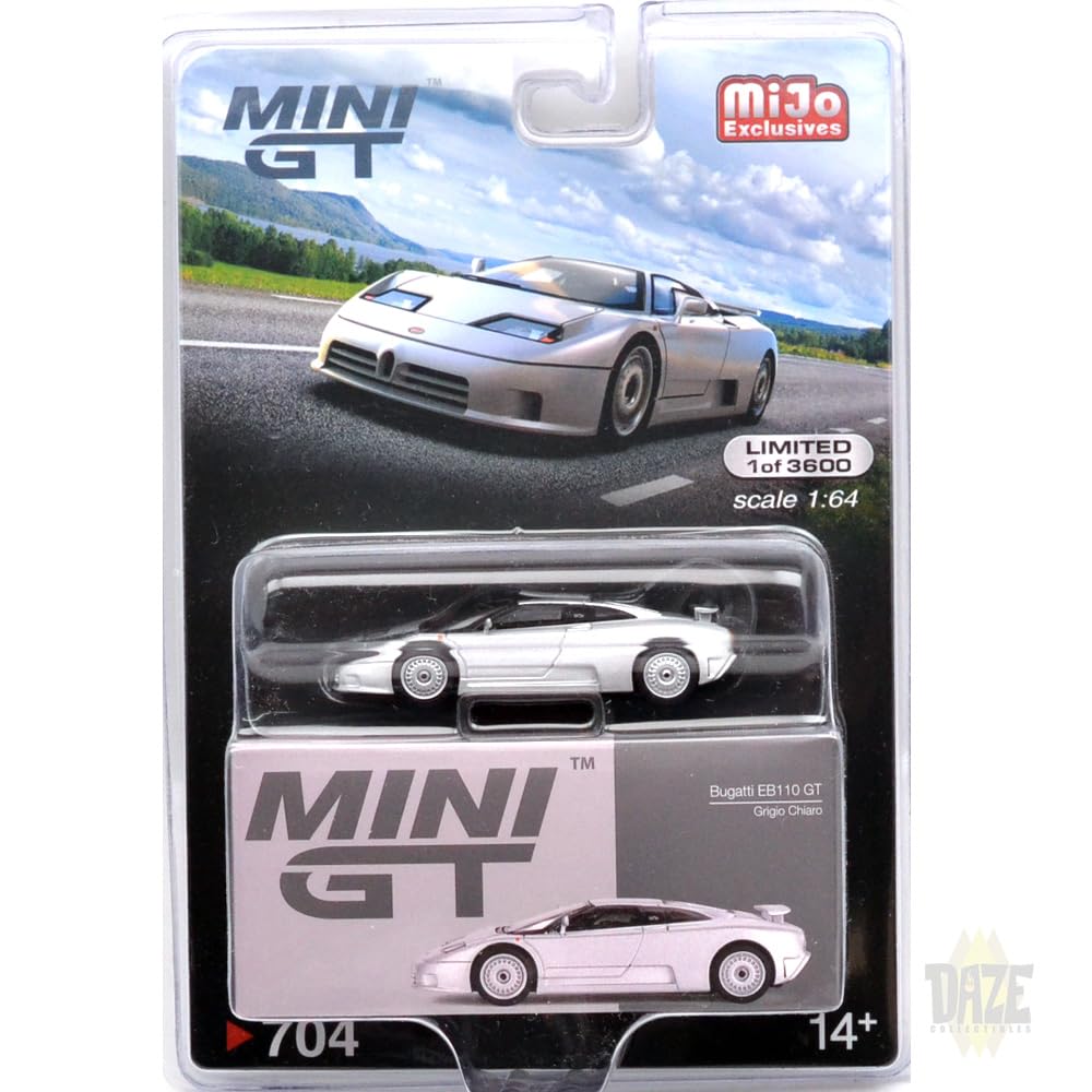MINI GT 164 scale MiJo TOYS - BUGATTI EB110 GT(GRIGIO CHIARO)