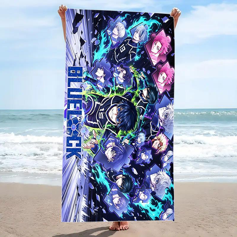 Bluelock Print Beach Towel, Large Soft Quick Dry Towel for Beach Camping Swimming