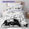 Dr STONE Pattern Bedding,Quilt Set Quilt Cover Pillowcase Home Birthday Gift (1 * Duvet Cover + 2 * Pillowcase, Without Core)