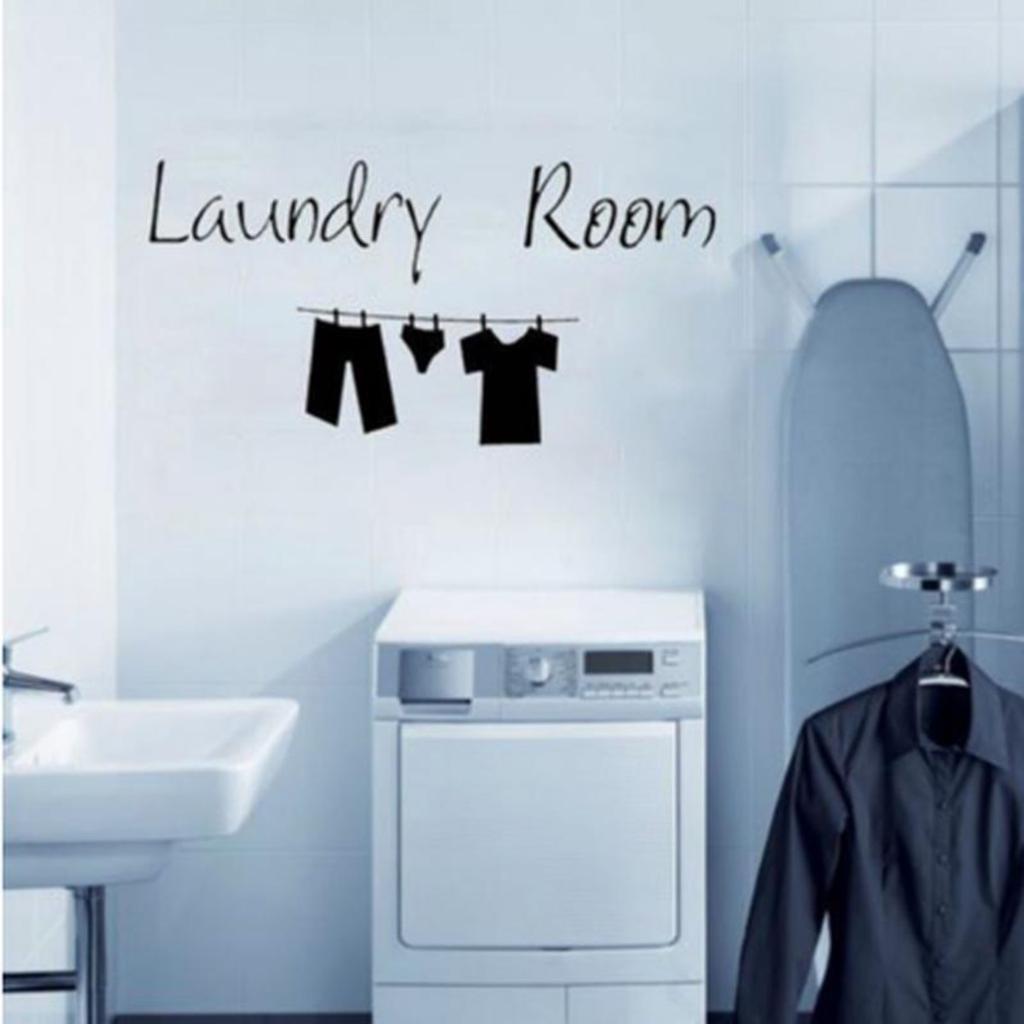 Removable Vinyl Decal Art Mural Laundry Room Quote Cloth Art Wall Sticker Decor