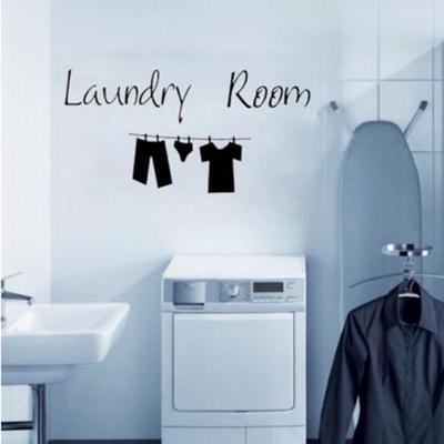 Removable Vinyl Decal Art Mural Laundry Room Quote Cloth Art Wall Sticker Decor