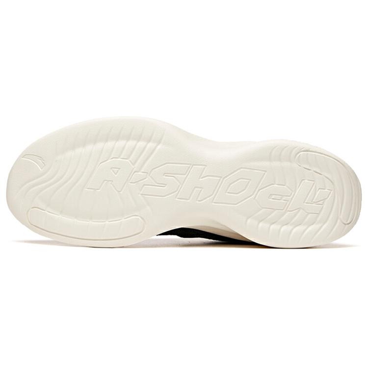 Anta A Shock Comfortable Slip Resistant And Breathable Low top Running Shoes Women's Black White Casual 122035555-1