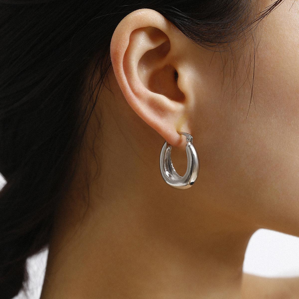 

Массивные серьги-кольца для женщин и мужчин, геометрические серьги в стиле панк, изысканные ювелирные изделия