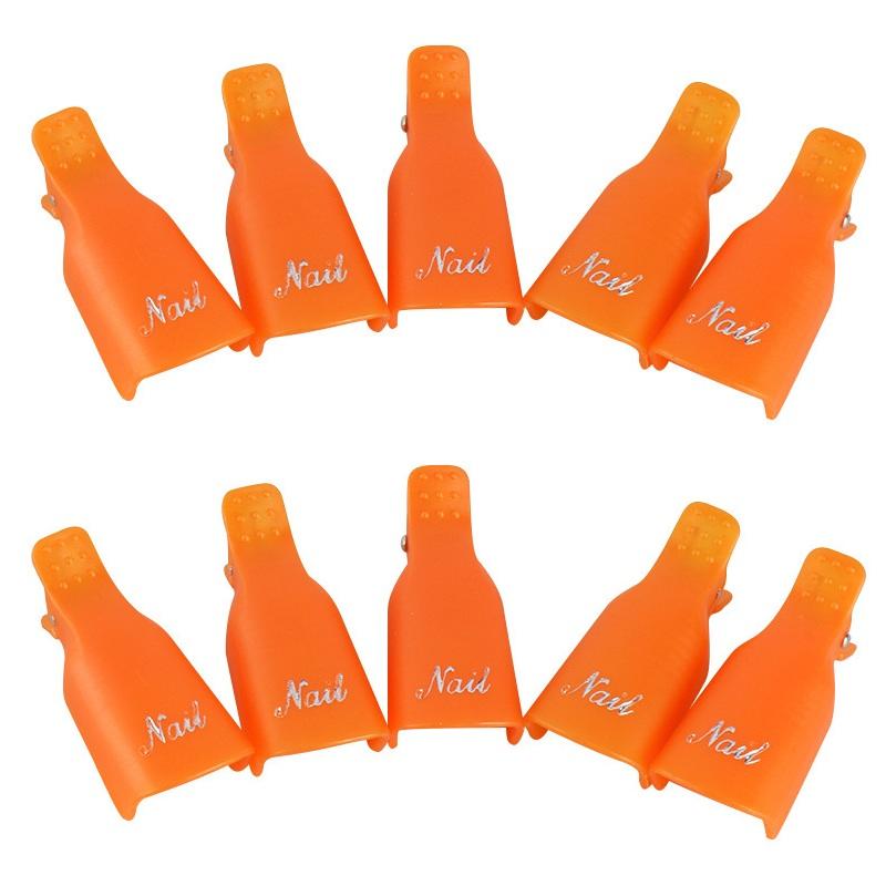 10Pcs/Set Nail Soak Cap UV Gel Clip Manicure Tool Finger Nail Remover Nail Polish Removal Supplies