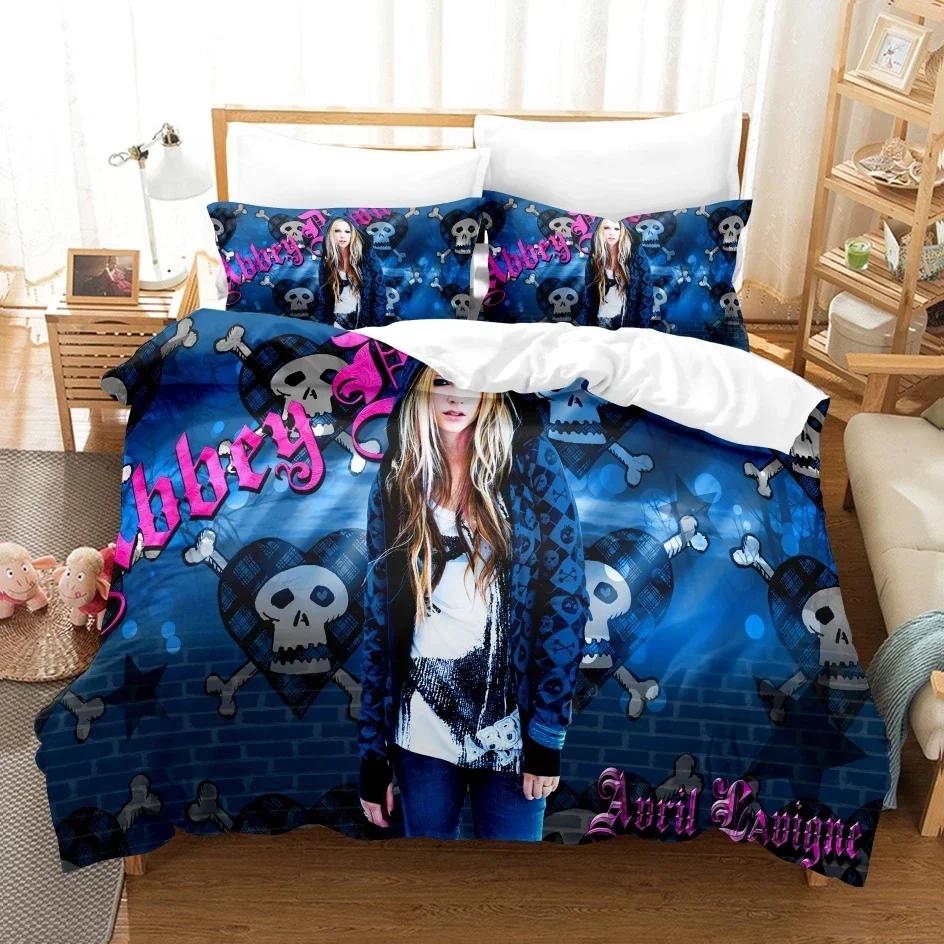 Luxury New 3D Print Avril Lavigne Bedding Set Single Twin Double Queen King Cal King Size Bed Linen Set