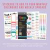 Happy Planner Sticker Pack for Calendars, Journals, and Diary Planners, Multicoloured Scrapbook Accessories, Happy Brights Theme, Classic Size, 30