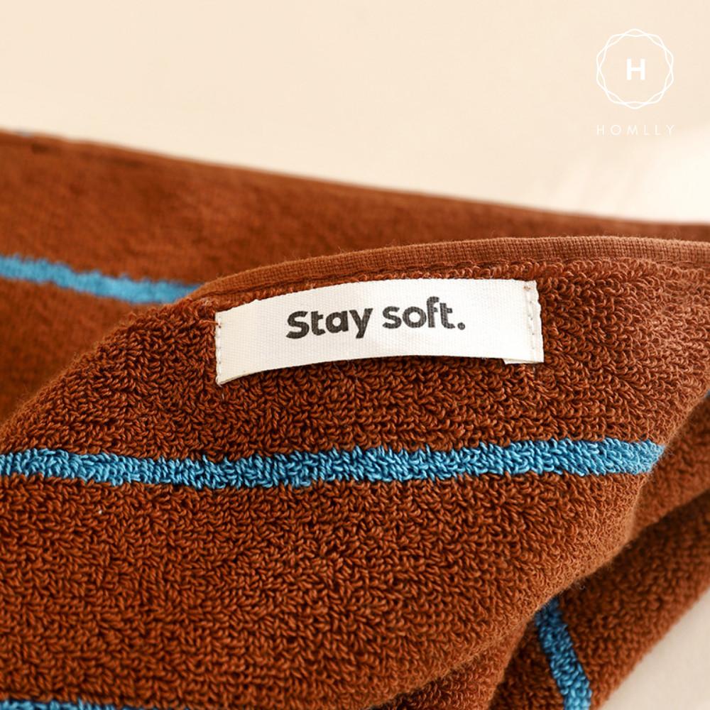 HOMLLY Edo Classic Stripe Face Bath Luxury Pure Cotton Towel