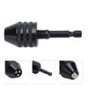 Black Hex Shank Chuck 1/4 Inch Drill Bit Chuck Tool Keyless Drill Chuck  Grinding Machine
