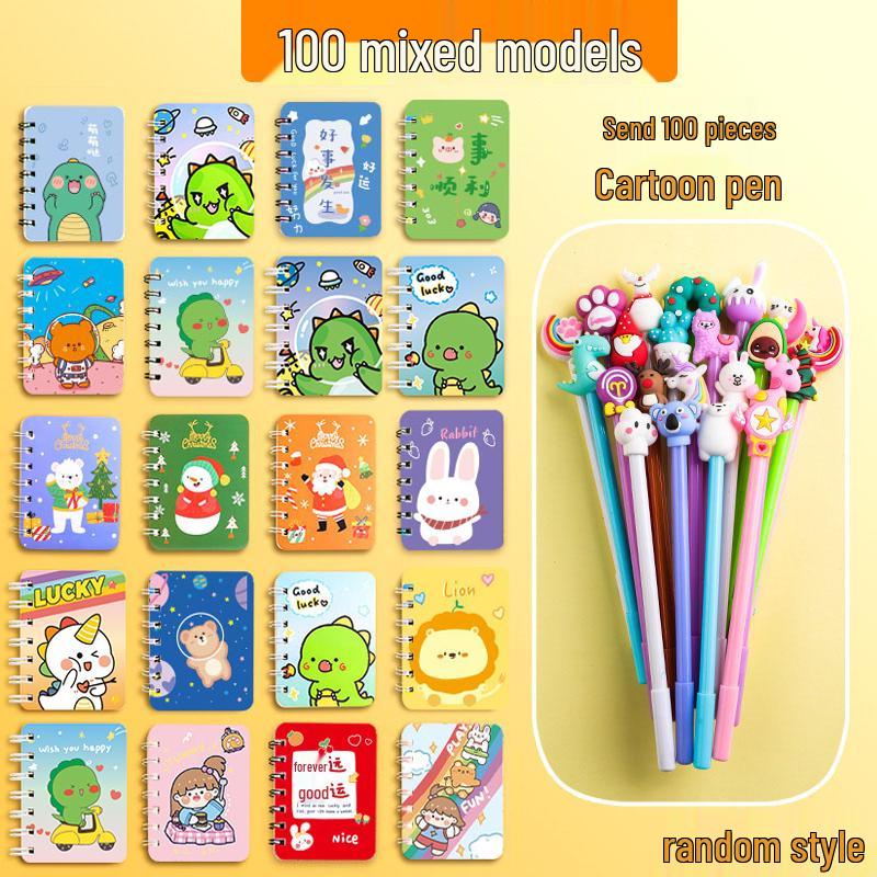 Cute Cartoon Girly Heart Mini Notebook - Portable Pocket Size