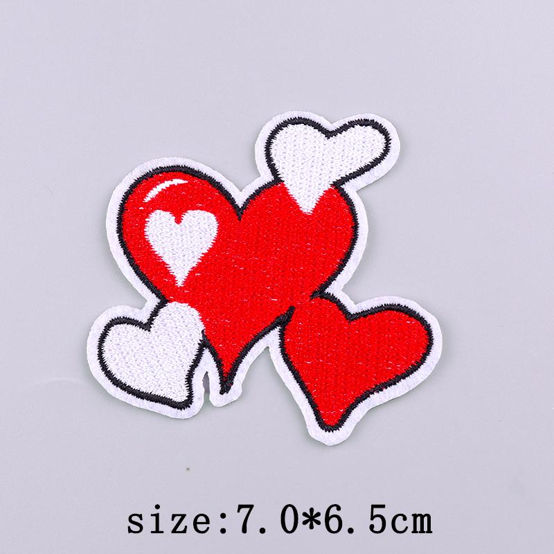 Letters Flower Embroidery Patch Iron On Patches For Cloting Cartoon Embroidered Patches On Clothes Applique Stickers Decor