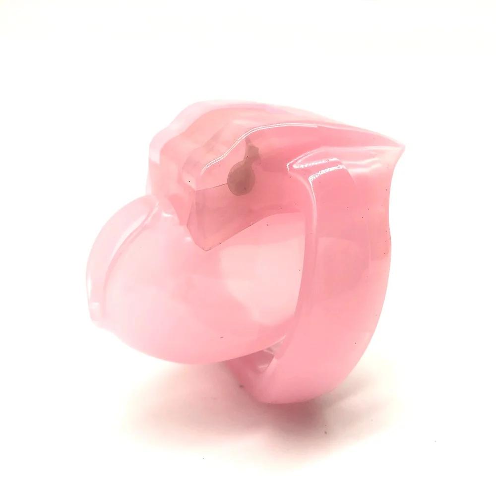 Pink Resin Male Chastity Device Penis CB Lock BDSM Training Escape-Proof Urethral Devices Cock Cage SM Adult Sex Toy Gay Sexshop