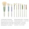 10Pcs Vibrant Color Handle Makeup Brush Set Professional Beauty Tools Kit for Foundation Lip Eye Liner Maquiagem