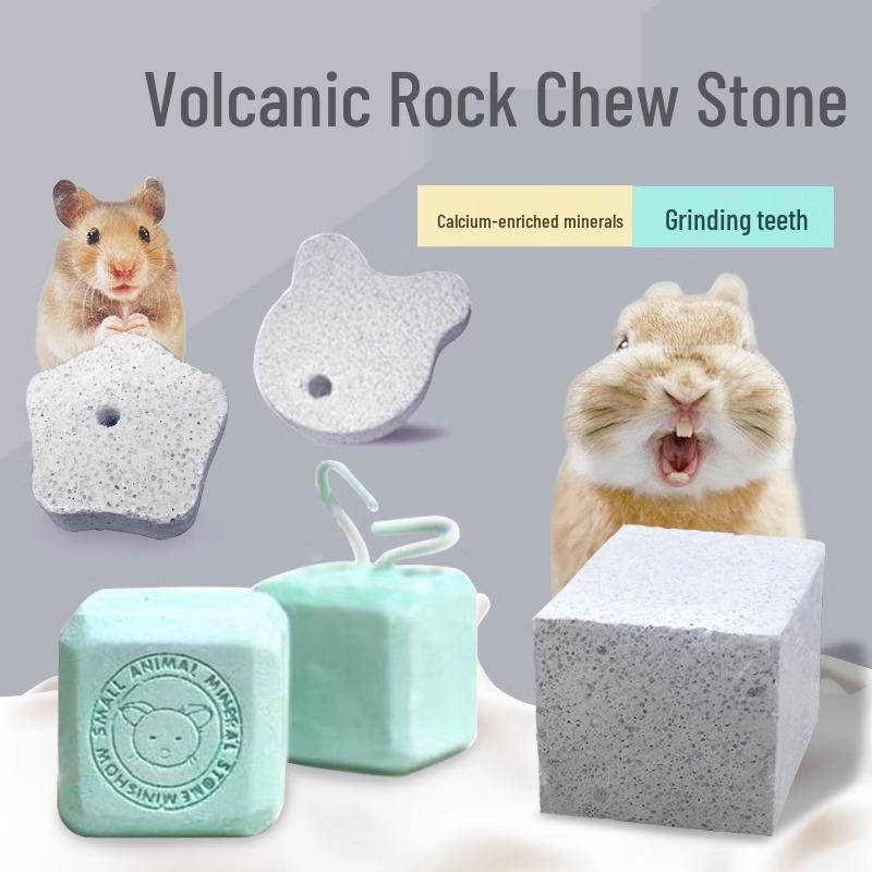 Lava Rock Chew Stone: Boredom Relief & Dental Care Toy for Small Pets