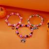 3pcs Gothic Style Halloween Hand Chain Set Haunted House Colorful Beaded Bracelet  Gifts