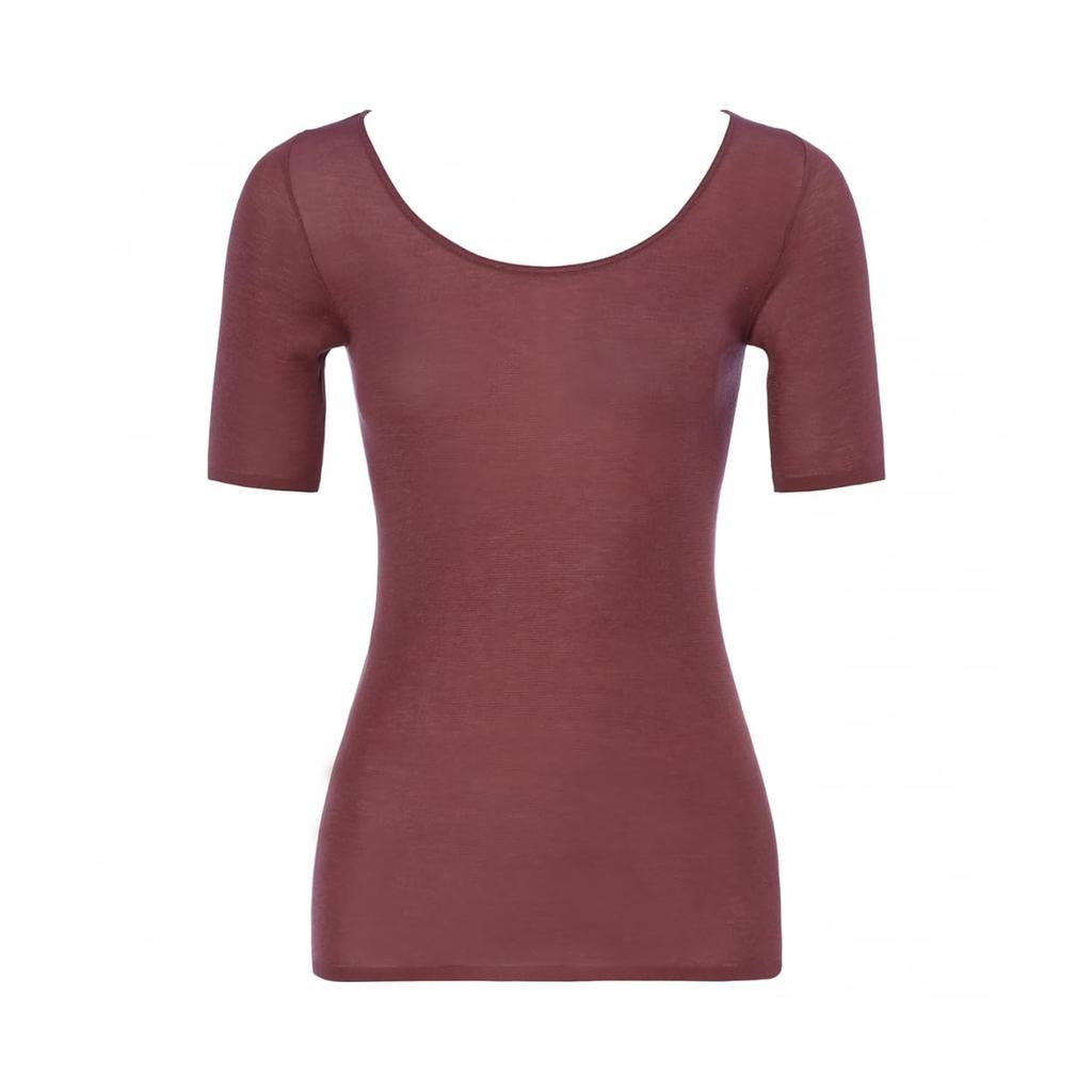 Triumph Thin and Lightweight Innerwear 5170 Sleeve Top 00AV Size L 3/4 (Smoky Russet)