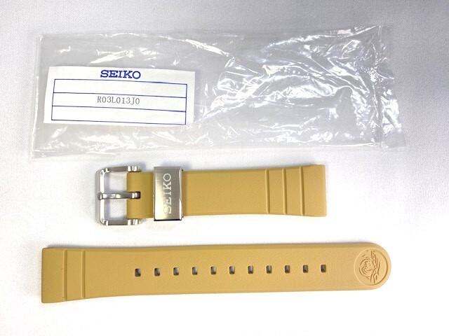 R03L013J0 SEIKO Prospex 20mm Genuine Silicone Band Beige for via SBDY089/4R35-04R0 (Ships Nekoposu)
