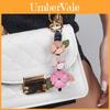 Style Leather Bag Charm With Floral Plant Pattern For Winter Fashion Accessories