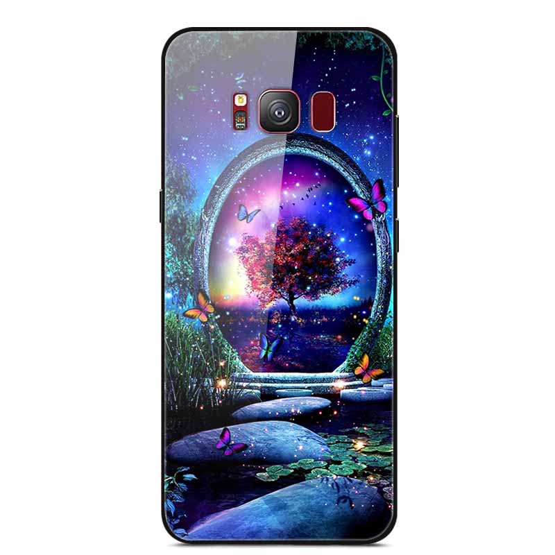 Glass Back Cover For Samsung S8 Plus Phone Case S8Plus Hard Tempered Glass Case For Samsung Galaxy S8 Plus Case S 8 Soft Edge