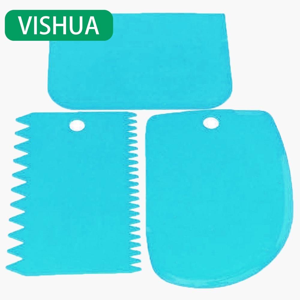 Silicone Kitchen Knife Scraper for Dough and Baking 3 Pcs In Assortment