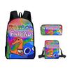 Rainbow Friends Zaino Scolastico Rainbow Friends Zaino Cartone Animato Borsa a Tracolla Astuccio Set da Tre Pezzi