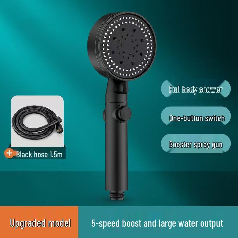 Pressurized Rain Shower Head Set for Household Bathroom with Water Heater Compatibility