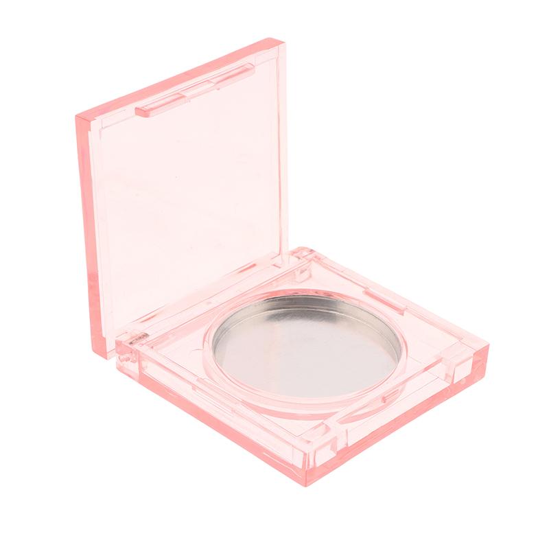 

Квадратная кремовая коробочка для духов, румяна, хайлайтер, консилер, пустая емкость с алюминиевой пластиной, пластиковый косметический контейнер, прозрачный кейс для макияжа