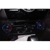 2PCS Aluminum Middle Console AC Knob Blue Cover Trim For Ford Focus 2015-2018