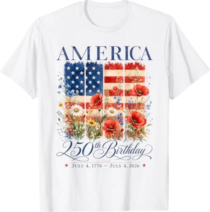 250th Anniversary Usa Unisex 4th Of July America 250 Years TShirt S