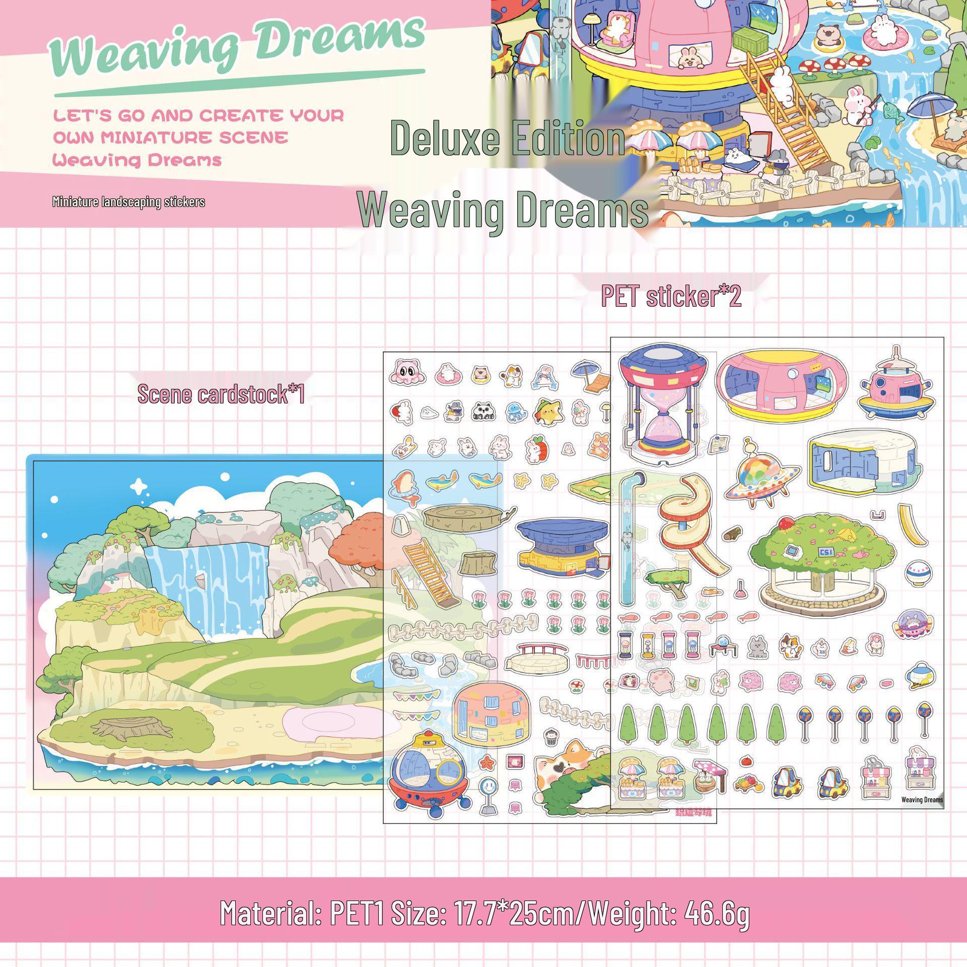 Yuxian 6.0 3D Miniature House Landscape Sticker Scene for Journal Collage