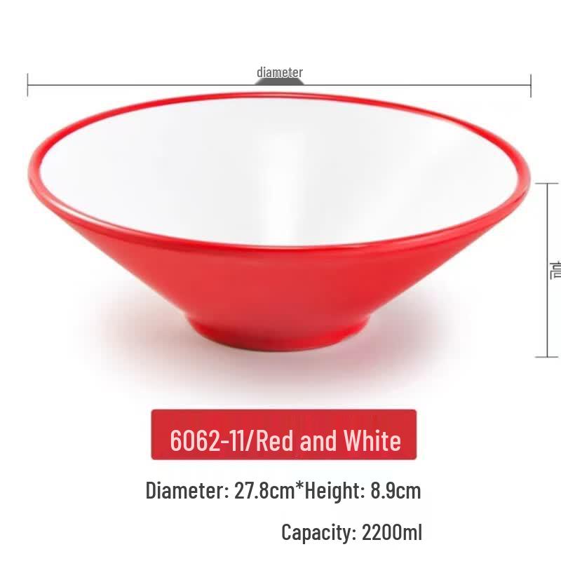 Commercial 11-inch Melamine Bamboo Hat Noodle Bowl