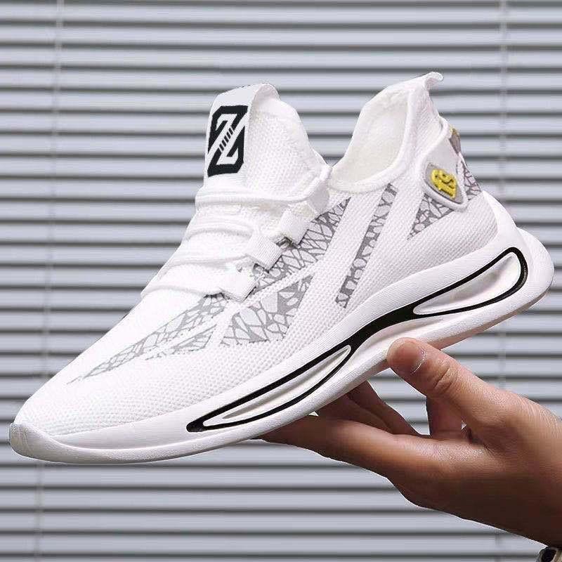 New breathable soft sole trendy dad shoes black blue work men's shoes running casual sneakers