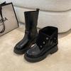 Thick-soled medium tube Martin boots women's new retro two-wear casual short boots western cowboy boots