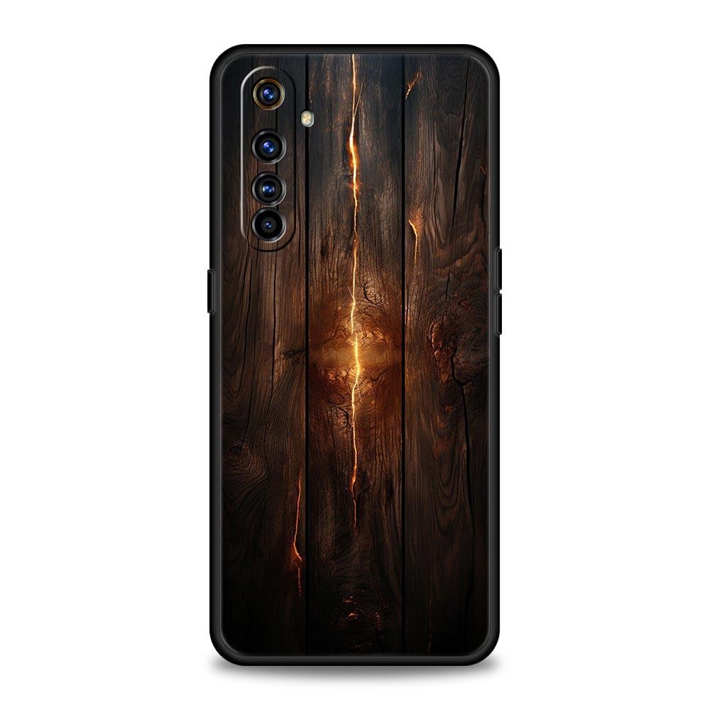 Luxury Vintage Wood Grain Pattern Case For Realme C67 C63 C55 C53 C35 C25 C21 GT 2 3 5 6 10 11 12 13 Pro 5G Soft TPU Phone Cover
