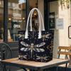 Elegant Dragonfly Print Tote Bag for Daily Use