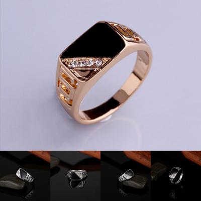 1PC Finger Jewelry Simple Oil Drip Europe And The United States Diamond Personalized Triangle Men'S Rings Jewelry Multi-Color