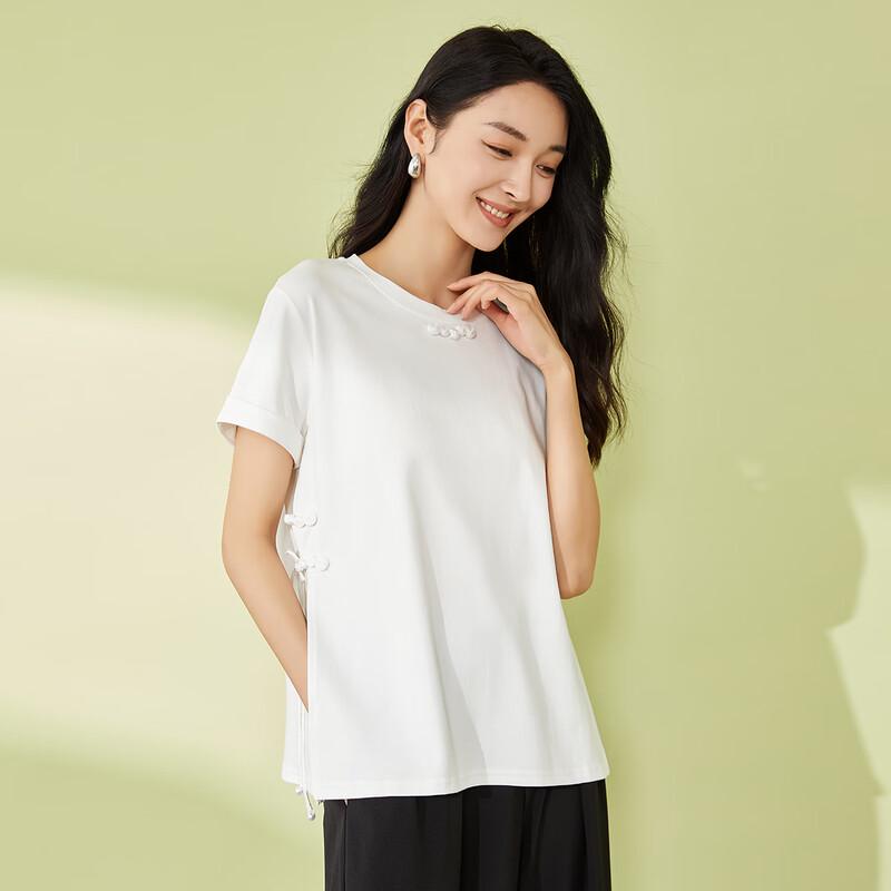 

Tatou Women s New Chinese Style Solid Short Sleeve T-Shirt F