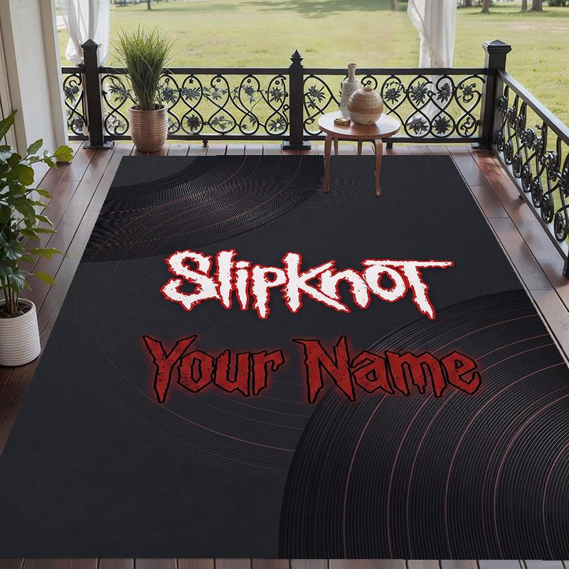 Custom Text Printed Rug Slipknot Non Slip Floor Carpet For Home Room Decor