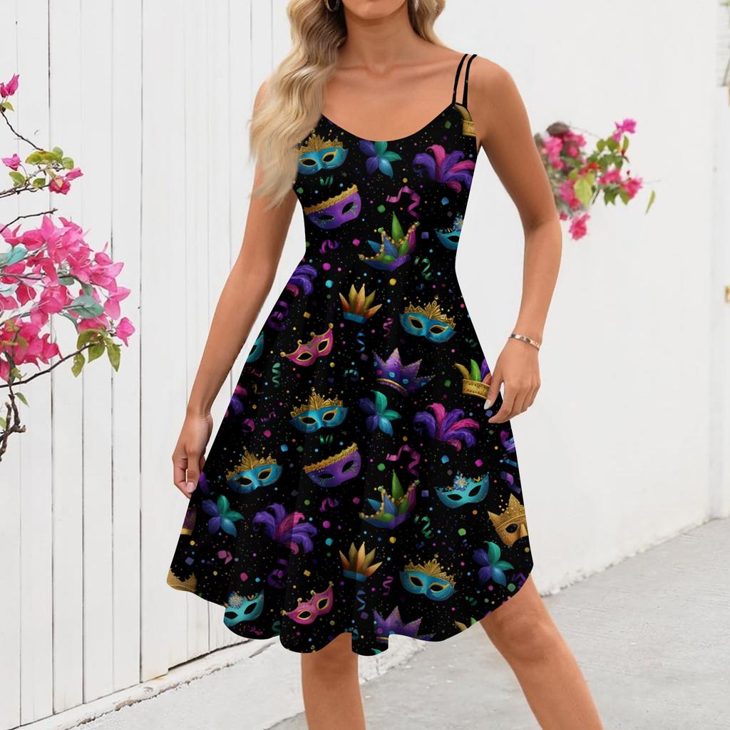 Women's Halloween Print Sexy Off-The-Shoulder Punk Vintage Dress