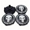 4pcs Skull Logo Emblem Car Wheel Center Caps 68MM 63MM Wheels Hub Cap Rim Hubcaps Cover Skulls Badge Replace Car Accessories