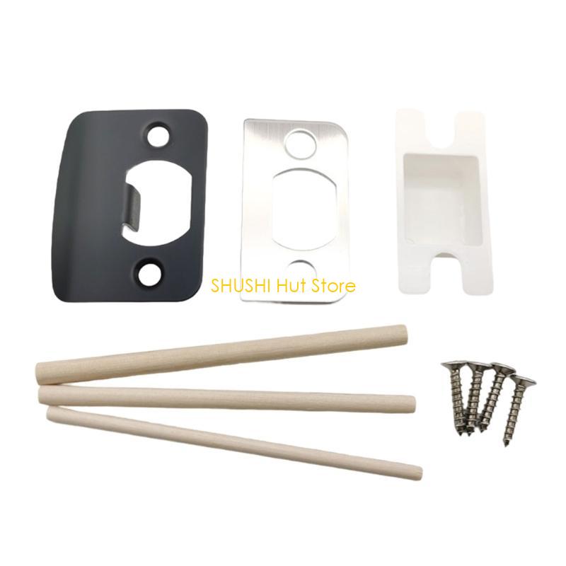 Elegantes poliertes Schließblech-Set mit präzisen Bohrungen & einfacher Montage Türbeschläge für Haustüren D57B