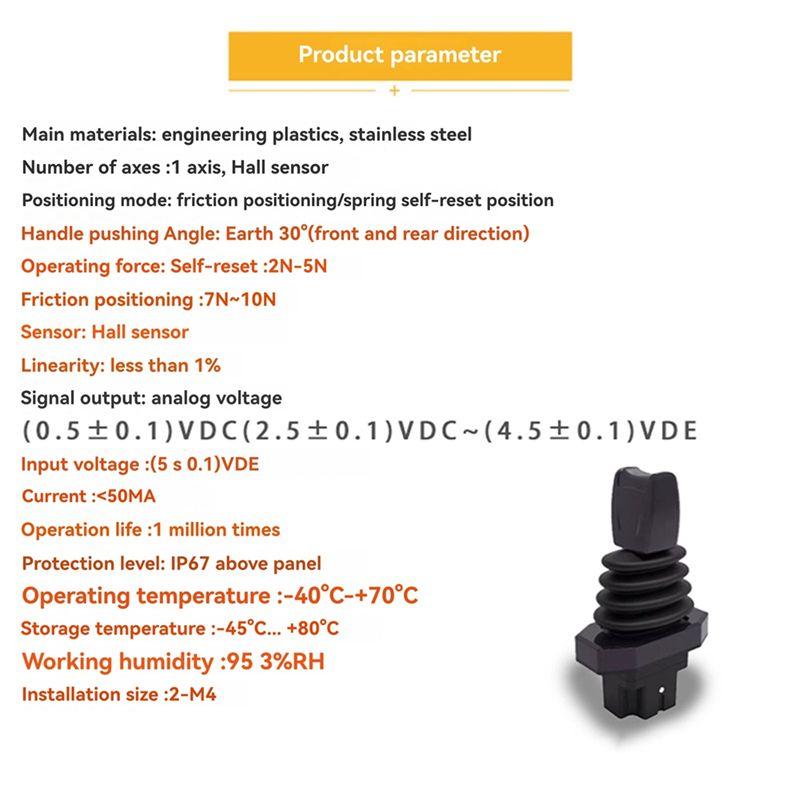 Aug. Single Shaft Push Rod Hall Joystick Hall Effect Fingertip-Operated Joystick Forconstruction Equipment Cranes