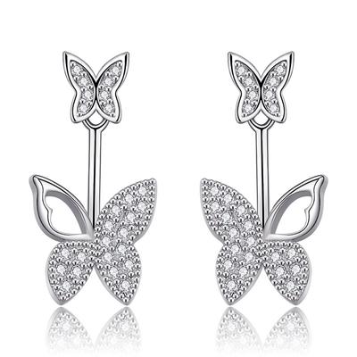 New Rear Hanging Butterfly Earrings Temperament Earrings for Women High-end Jewelry Gifts
